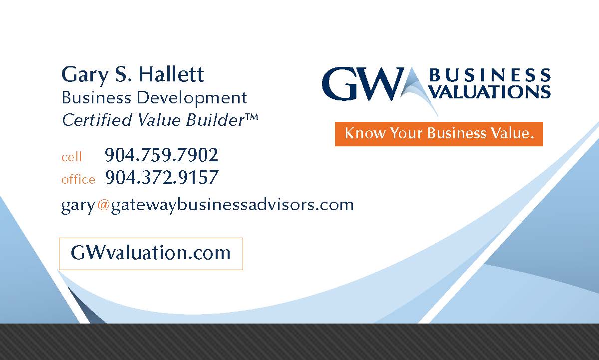 GW Business Valuations business card